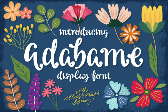 Adabame Font: A Romantic Script for Editorial Design