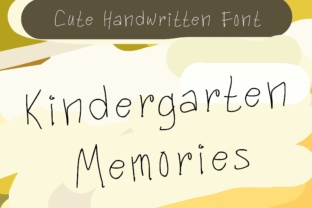 Kindergarten Memories: A Handwritten Sans Serif Font for Crafters and Small Shop Owners
