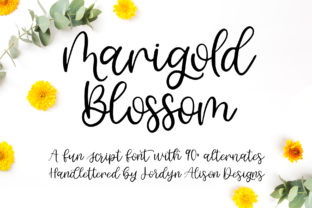Marigold Blossom: A Hand-Lettered Script for Editorial Design