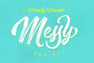 Messy Script: Hand Painted Typeface for Crafters and Makers