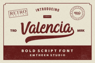 Valencia Typeface: A Bold Script for Handmade Shop Products