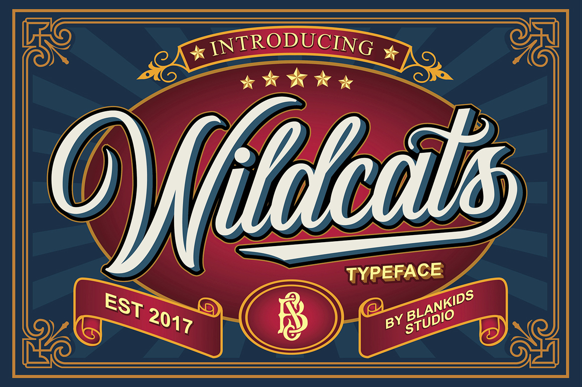 Wildcats Font: Vintage Calligraphy for Handmade Products